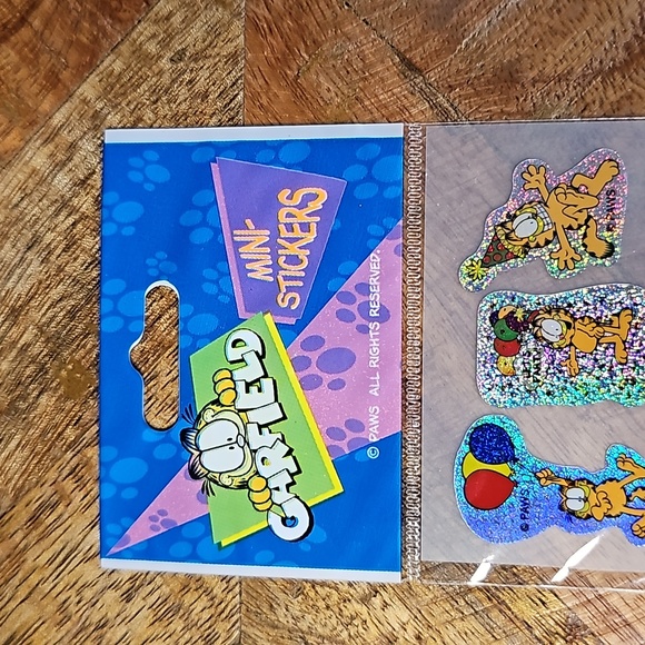 Vintage Garfield play-by-play sparkle stickers ministicker sheet sealed - Picture 4 of 7